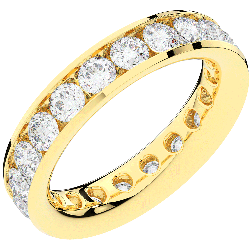 2.50CT.TW ROUND LAB DIAMOND ETERNITY WEDDING BAND - Nazarelle