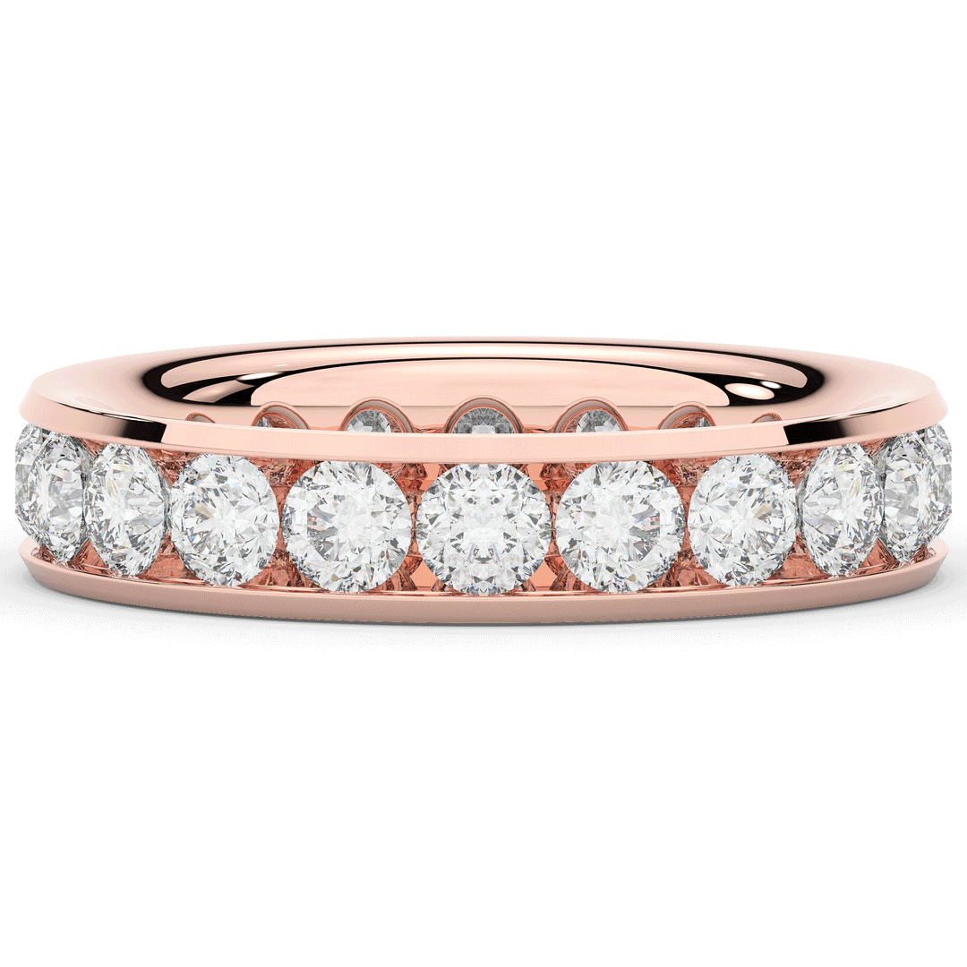 2.50CT.TW ROUND LAB DIAMOND ETERNITY WEDDING BAND - Nazarelle