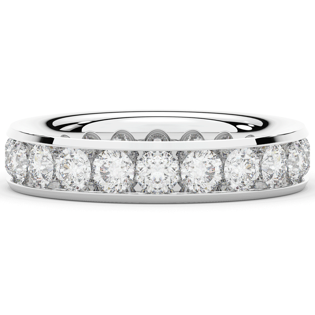 2.50CT.TW ROUND LAB DIAMOND ETERNITY WEDDING BAND - Nazarelle