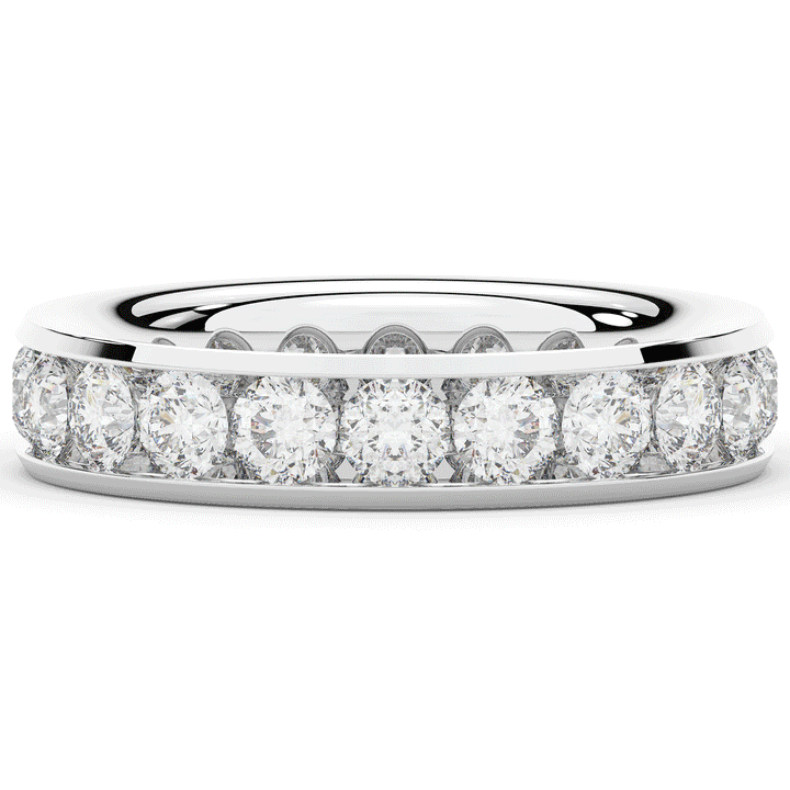 2.50CT.TW ROUND LAB DIAMOND ETERNITY WEDDING BAND - Nazarelle