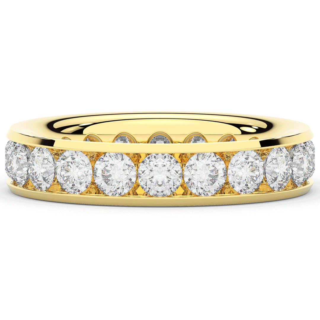 2.50CT.TW ROUND LAB DIAMOND ETERNITY WEDDING BAND - Nazarelle