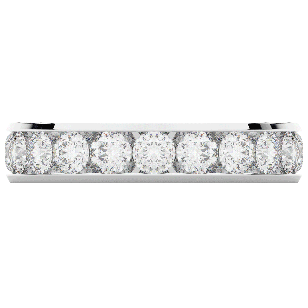 2.50CT.TW ROUND LAB DIAMOND ETERNITY WEDDING BAND - Nazarelle