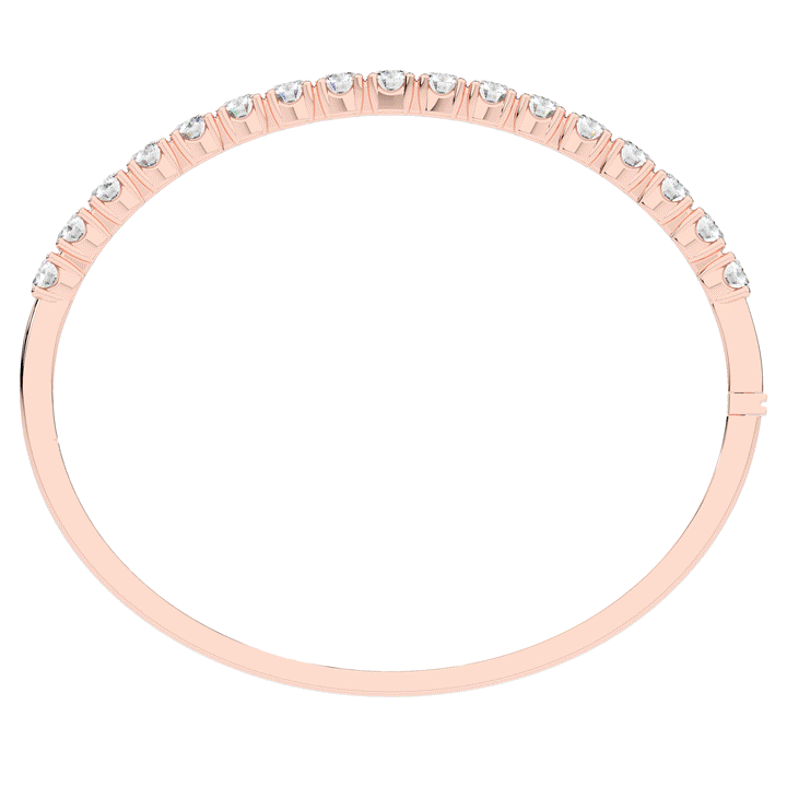 5.00CT.TW ROUND LAB DIAMOND BANGLE - Nazarelle