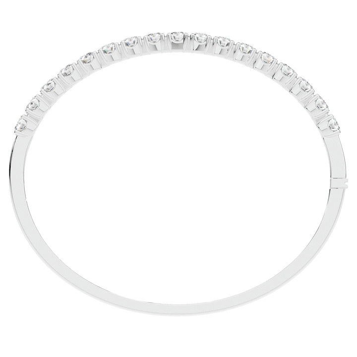 5.00CT.TW ROUND LAB DIAMOND BANGLE - Nazarelle