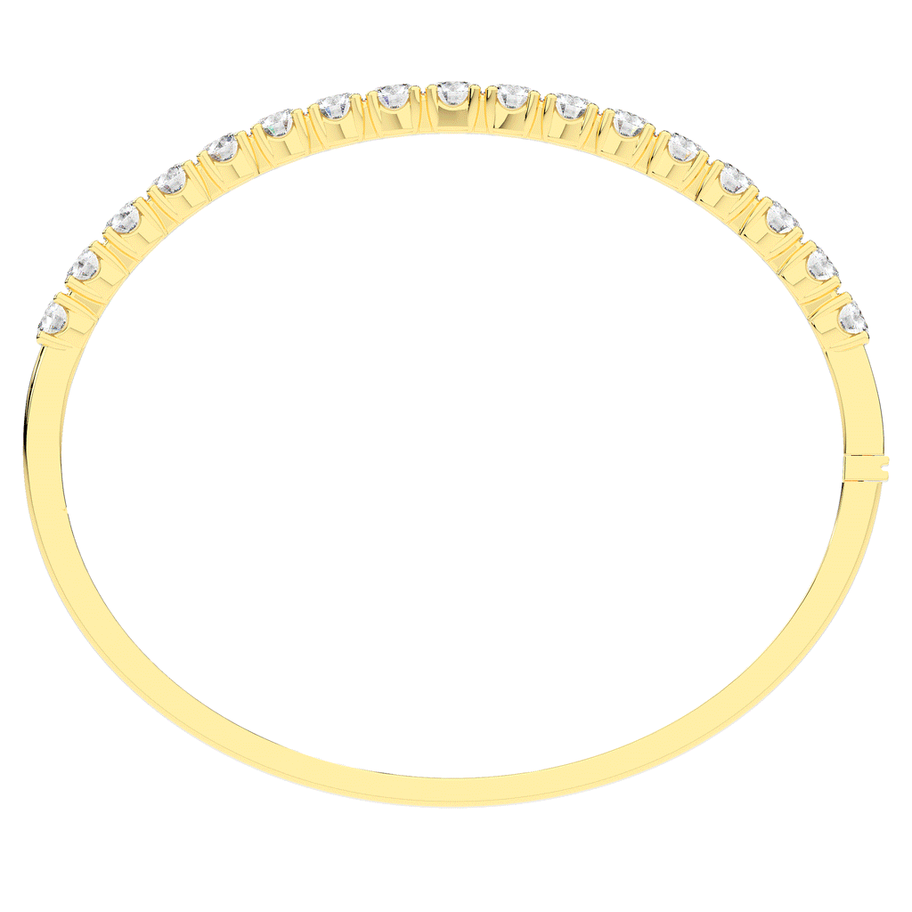 5.00CT.TW ROUND LAB DIAMOND BANGLE - Nazarelle