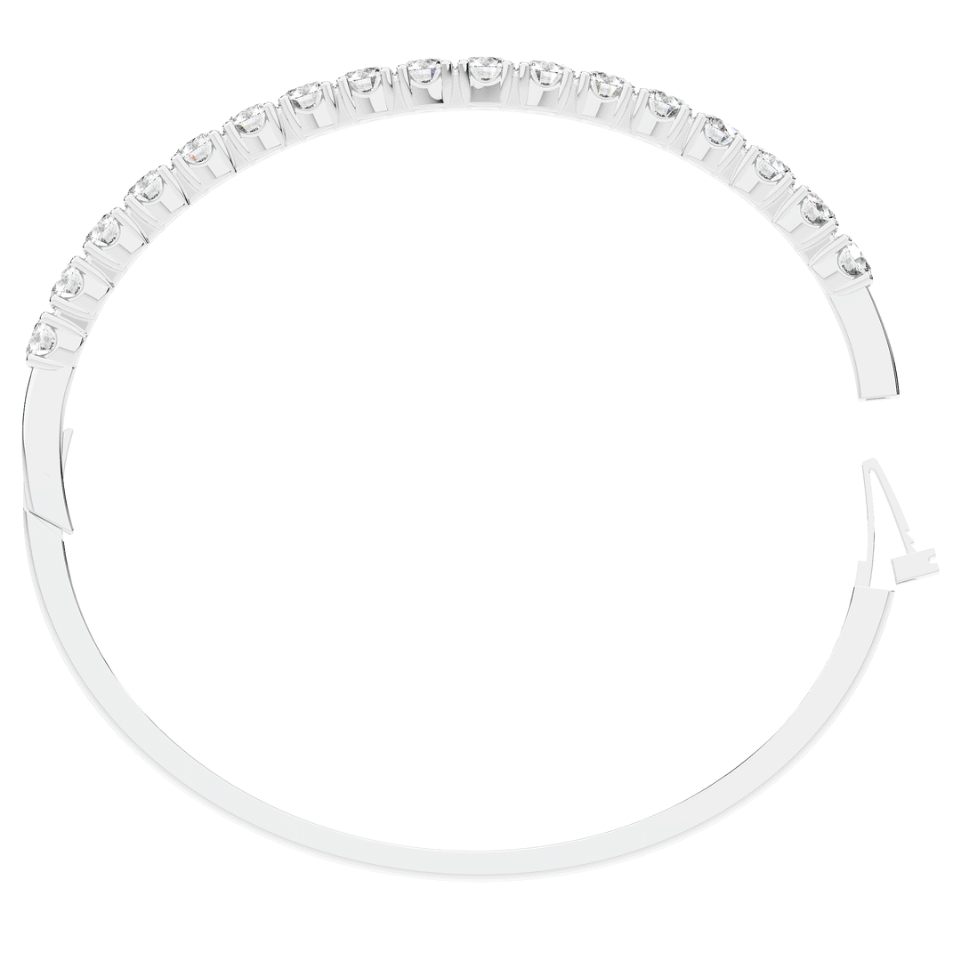 5.00CT.TW ROUND LAB DIAMOND BANGLE - Nazarelle