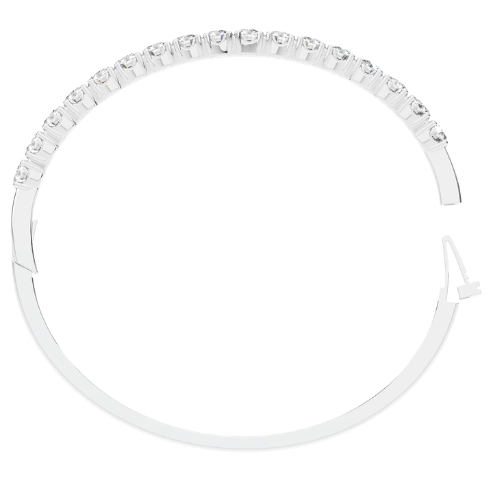 5.00CT.TW ROUND LAB DIAMOND BANGLE - Nazarelle