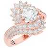 3.35CT.TW ROUND LAB DIAMOND BYPASS HALO ENGAGEMENT RING - Nazarelle