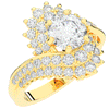 3.35CT.TW ROUND LAB DIAMOND BYPASS HALO ENGAGEMENT RING - Nazarelle