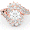 3.35CT.TW ROUND LAB DIAMOND BYPASS HALO ENGAGEMENT RING - Nazarelle