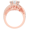 3.35CT.TW ROUND LAB DIAMOND BYPASS HALO ENGAGEMENT RING - Nazarelle