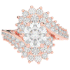 3.35CT.TW ROUND LAB DIAMOND BYPASS HALO ENGAGEMENT RING - Nazarelle