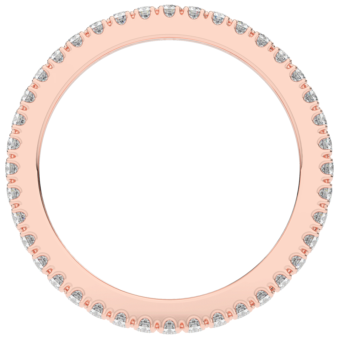 1.20CT.TW 3 ROW ROUND LAB DIAMOND ETERNITY WEDDING BAND - Nazarelle