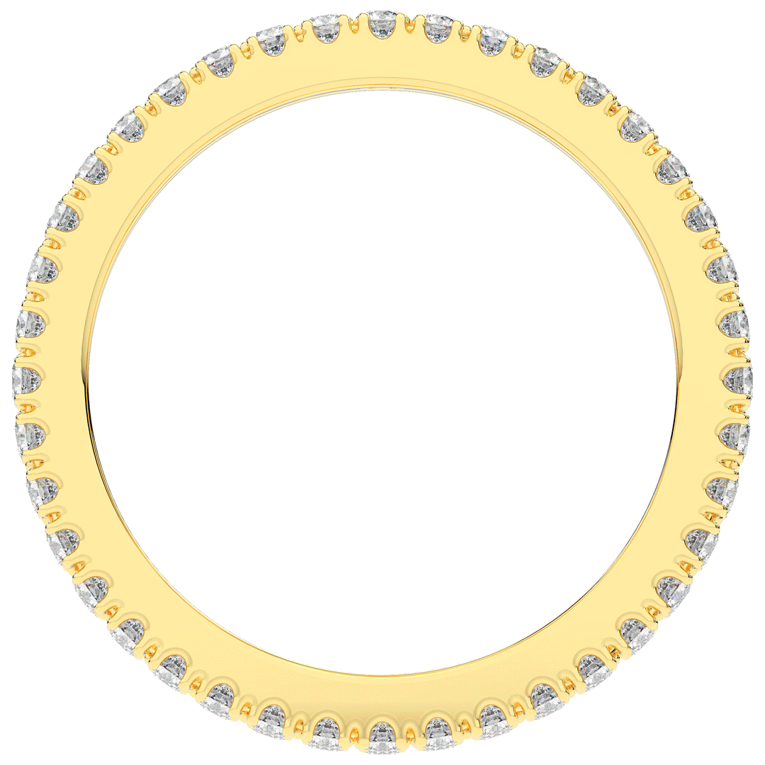 1.20CT.TW 3 ROW ROUND LAB DIAMOND ETERNITY WEDDING BAND - Nazarelle