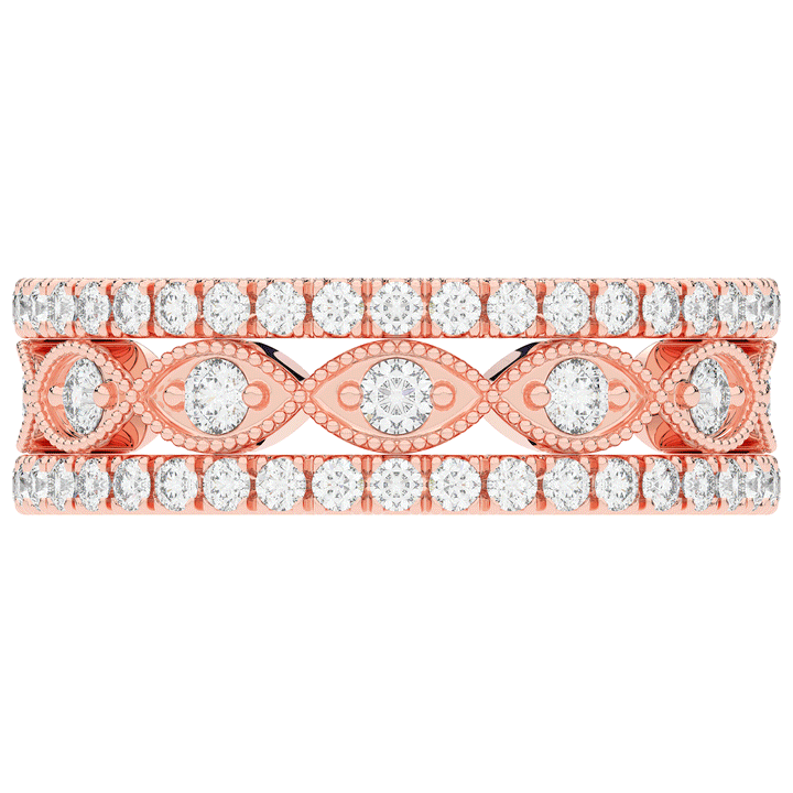 1.20CT.TW 3 ROW ROUND LAB DIAMOND ETERNITY WEDDING BAND - Nazarelle