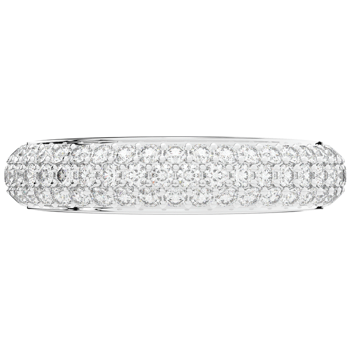 0.75CT.TW ROUND LAB DIAMOND 3 ROW WEDDING BAND - Nazarelle