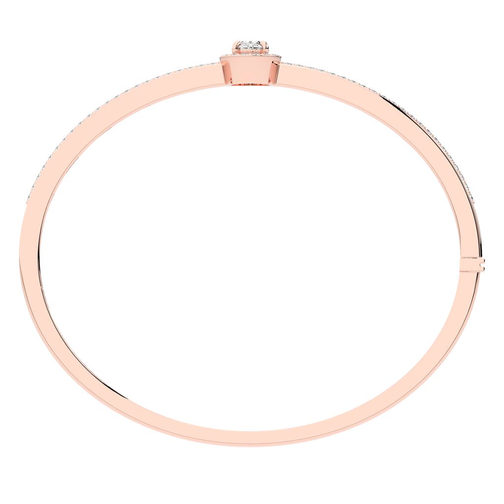 1.40CT.TW OVAL AND ROUND LAB DIAMOND BANGLE - Nazarelle