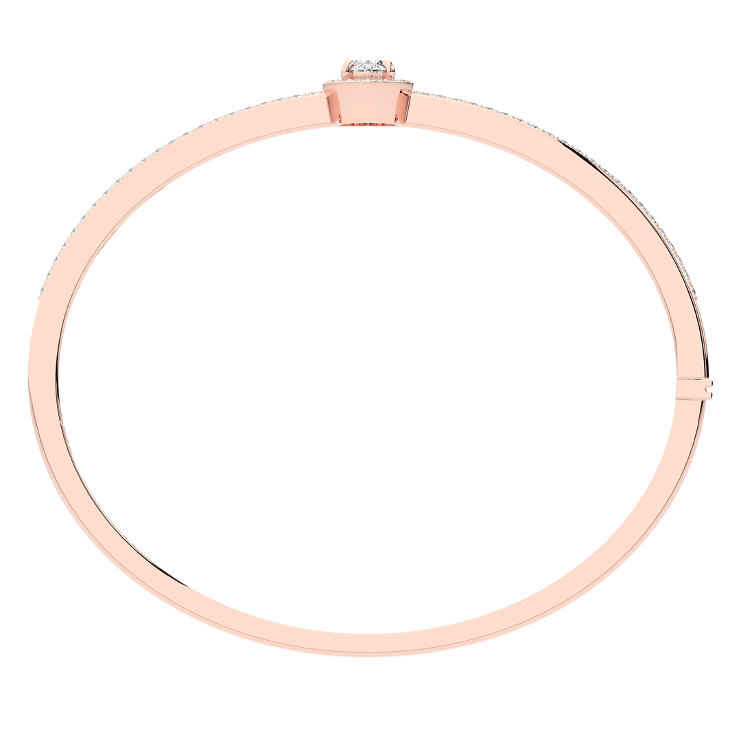 1.40CT.TW OVAL AND ROUND LAB DIAMOND BANGLE - Nazarelle