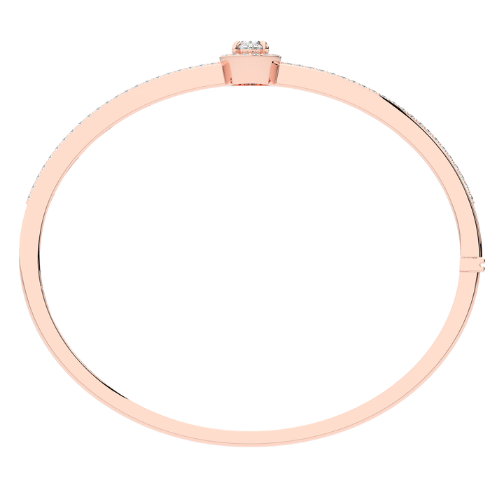 1.40CT.TW OVAL AND ROUND LAB DIAMOND BANGLE - Nazarelle