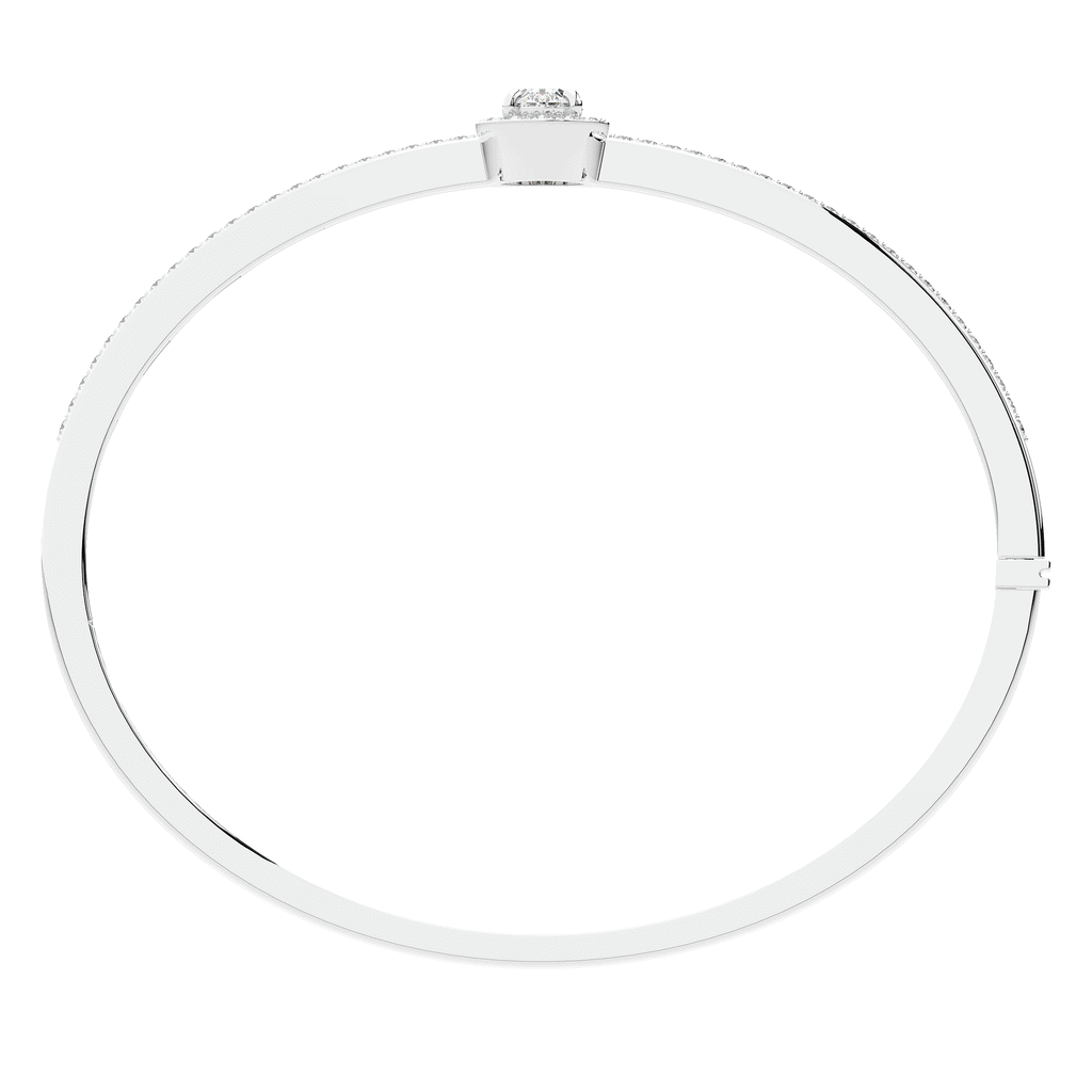 1.40CT.TW OVAL AND ROUND LAB DIAMOND BANGLE - Nazarelle