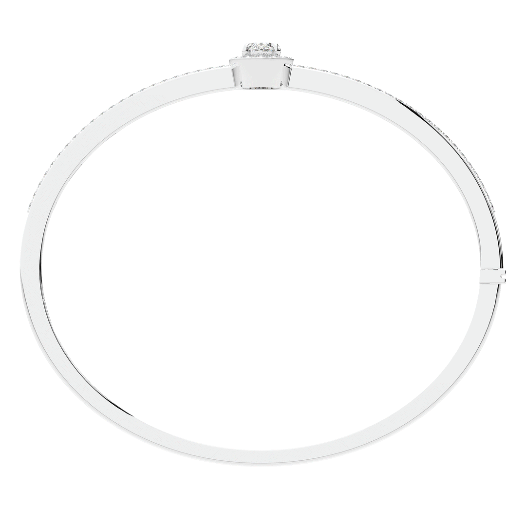 1.40CT.TW OVAL AND ROUND LAB DIAMOND BANGLE - Nazarelle
