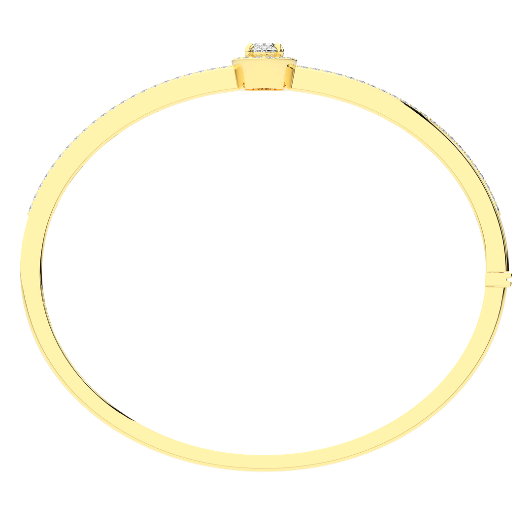 1.40CT.TW OVAL AND ROUND LAB DIAMOND BANGLE - Nazarelle