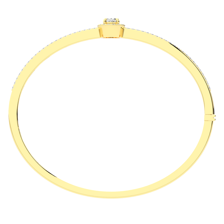 1.40CT.TW OVAL AND ROUND LAB DIAMOND BANGLE - Nazarelle