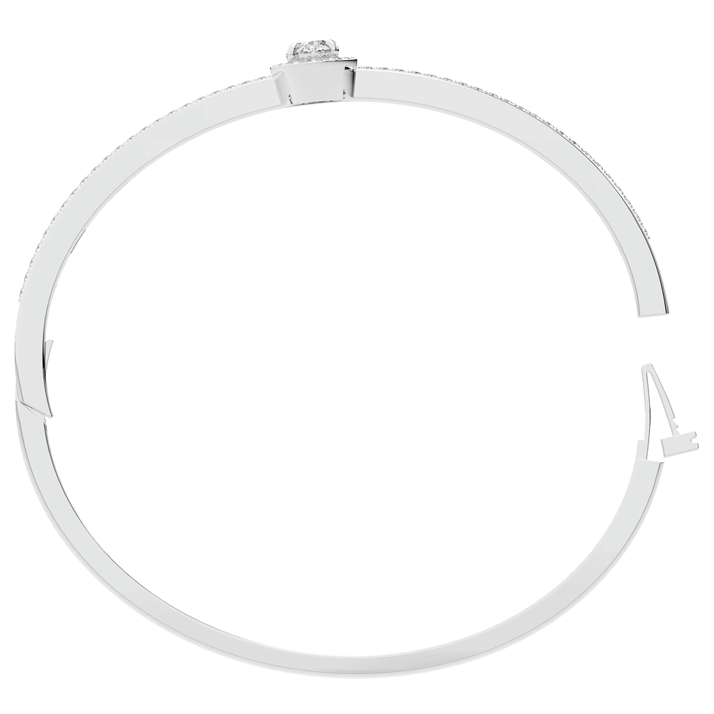 1.40CT.TW OVAL AND ROUND LAB DIAMOND BANGLE - Nazarelle