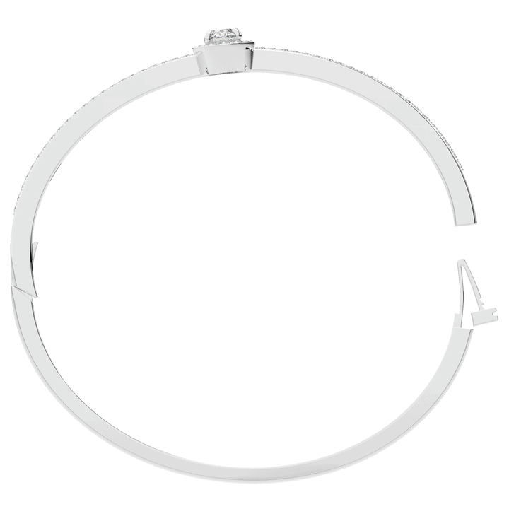 1.40CT.TW OVAL AND ROUND LAB DIAMOND BANGLE - Nazarelle