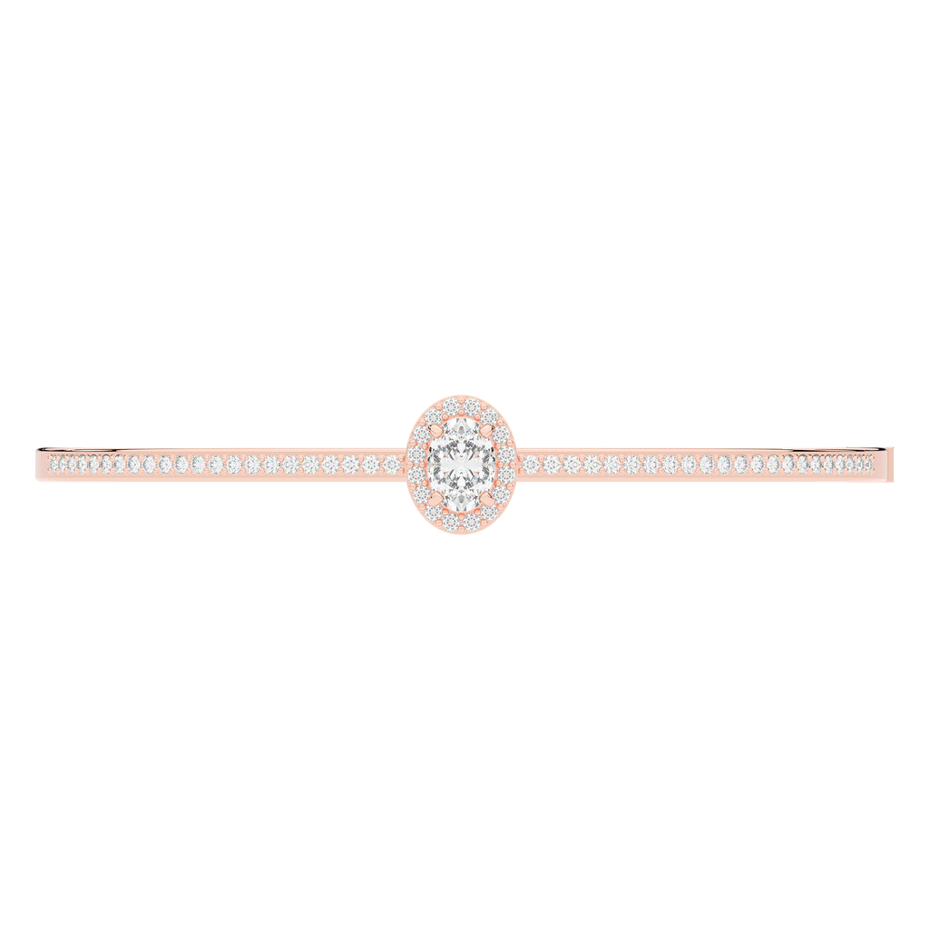 1.40CT.TW OVAL AND ROUND LAB DIAMOND BANGLE - Nazarelle
