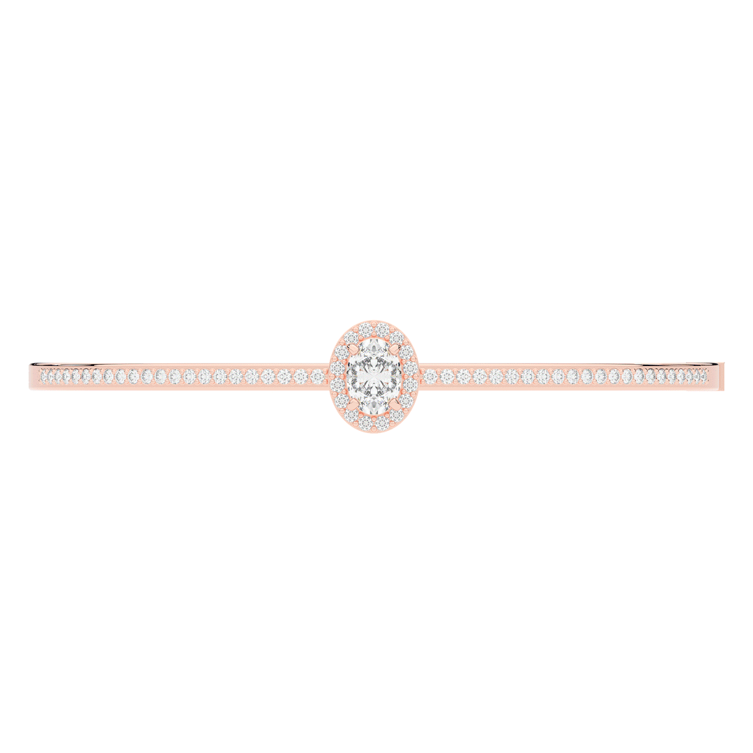 1.40CT.TW OVAL AND ROUND LAB DIAMOND BANGLE - Nazarelle