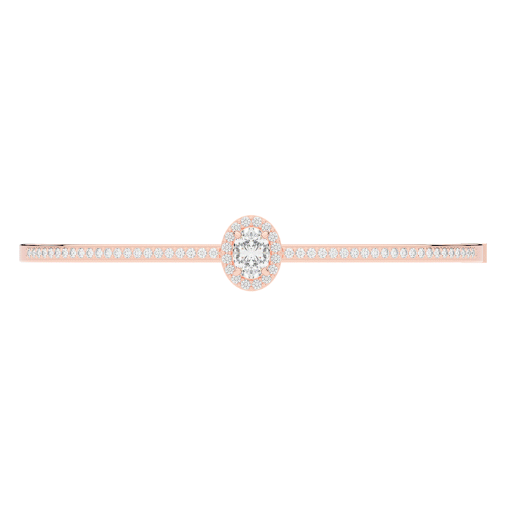 1.40CT.TW OVAL AND ROUND LAB DIAMOND BANGLE - Nazarelle