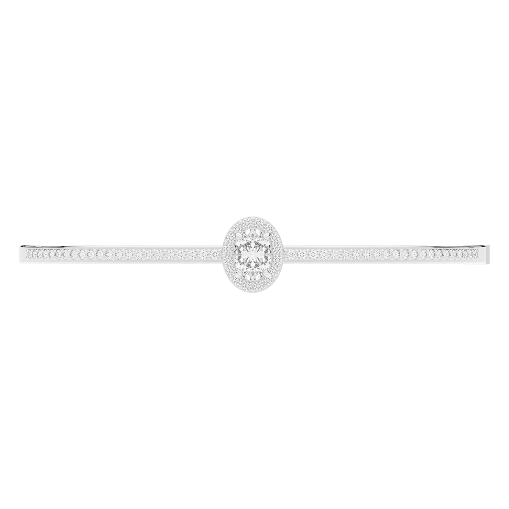 1.40CT.TW OVAL AND ROUND LAB DIAMOND BANGLE - Nazarelle