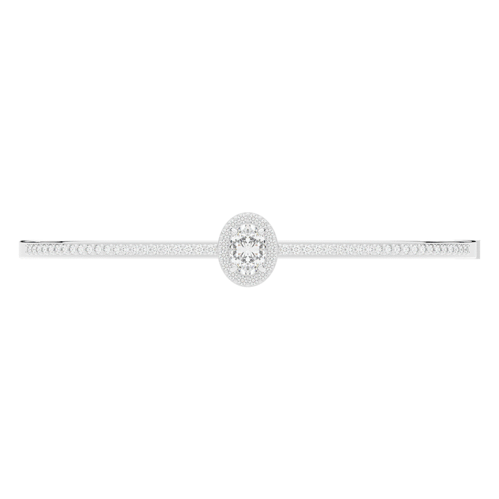 1.40CT.TW OVAL AND ROUND LAB DIAMOND BANGLE - Nazarelle