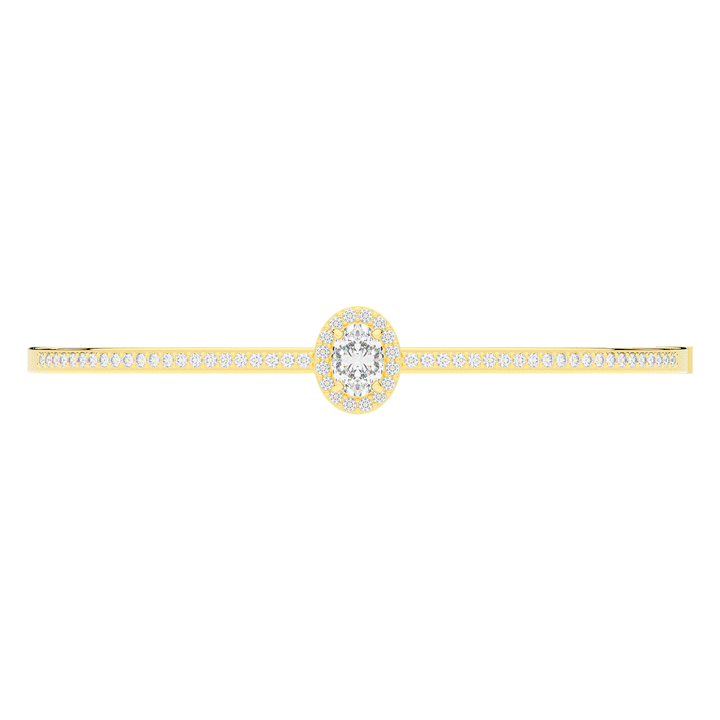 1.40CT.TW OVAL AND ROUND LAB DIAMOND BANGLE - Nazarelle