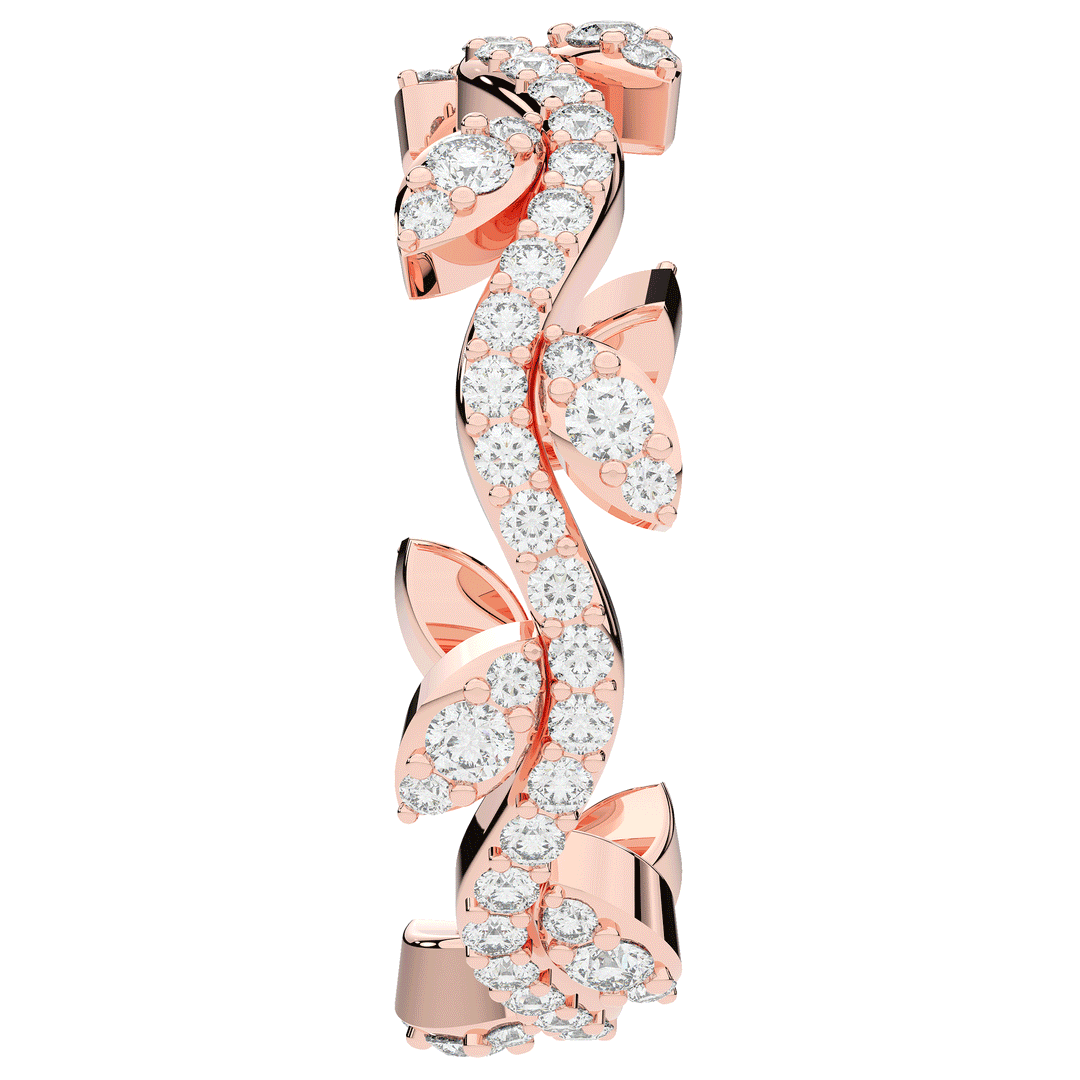 0.80CT.TW ROUND LAB DIAMOND VINE ETERNITY WEDDING BAND - Nazarelle