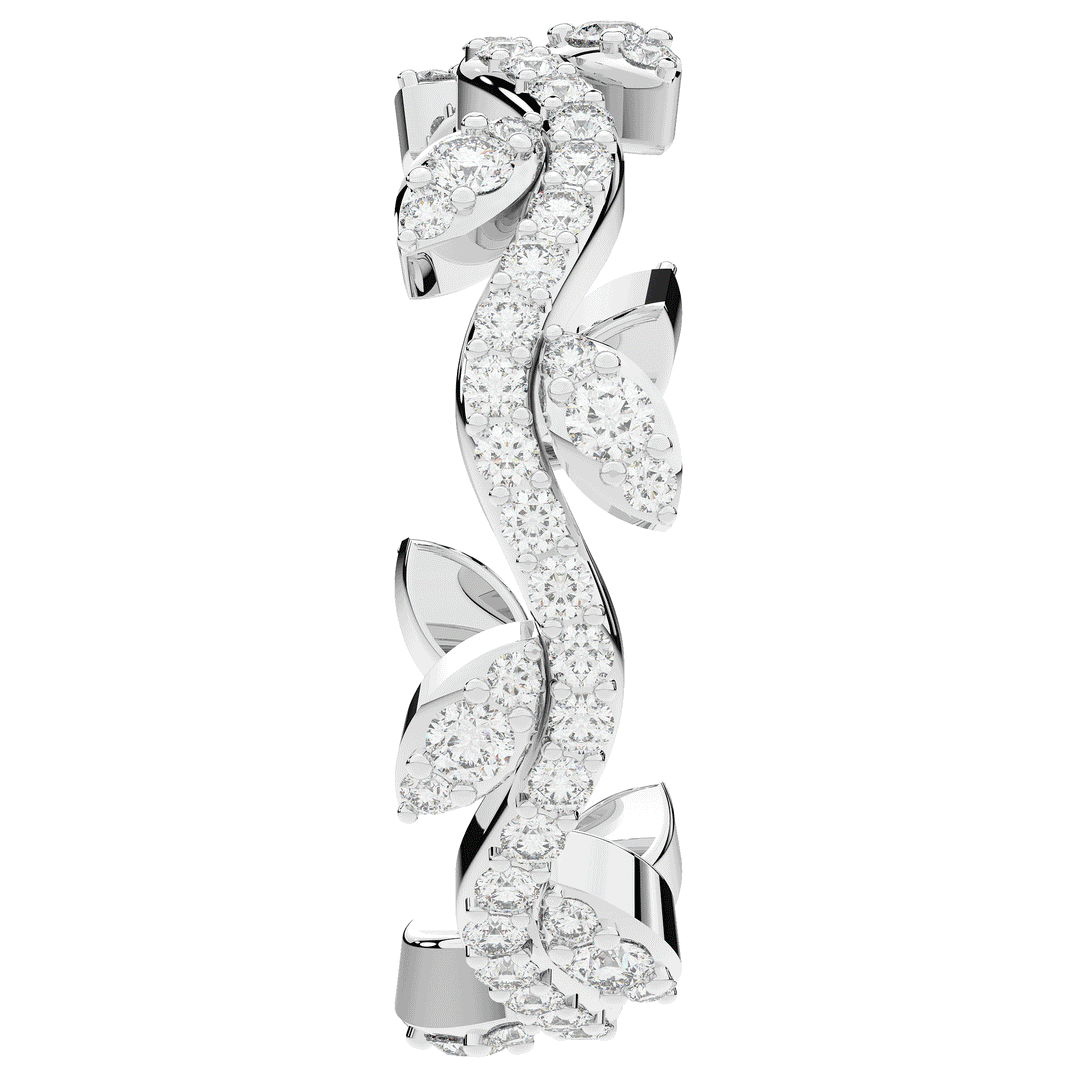 0.80CT.TW ROUND LAB DIAMOND VINE ETERNITY WEDDING BAND - Nazarelle