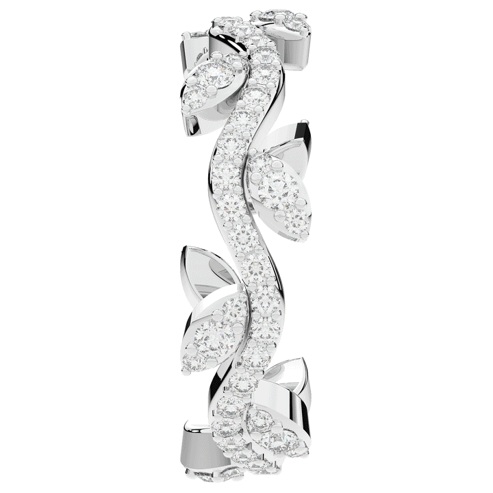 0.80CT.TW ROUND LAB DIAMOND VINE ETERNITY WEDDING BAND - Nazarelle
