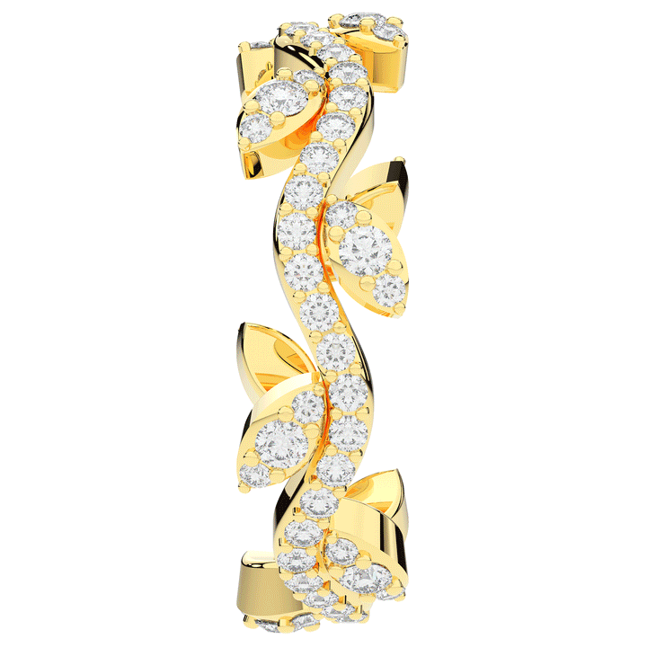 0.80CT.TW ROUND LAB DIAMOND VINE ETERNITY WEDDING BAND - Nazarelle