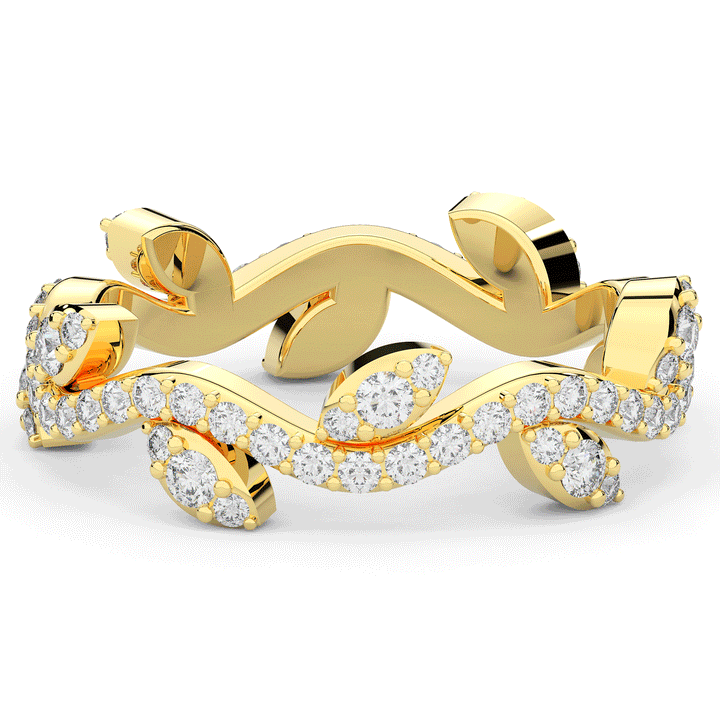0.80CT.TW ROUND LAB DIAMOND VINE ETERNITY WEDDING BAND - Nazarelle