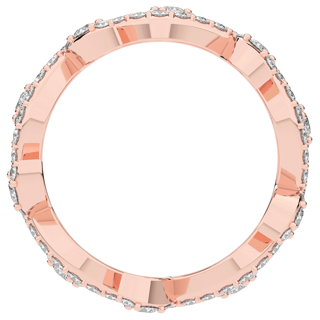 0.80CT.TW ROUND LAB DIAMOND VINE ETERNITY WEDDING BAND - Nazarelle