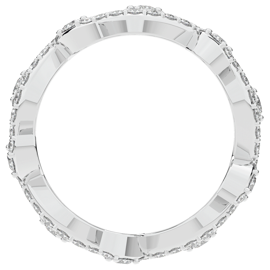 0.80CT.TW ROUND LAB DIAMOND VINE ETERNITY WEDDING BAND - Nazarelle