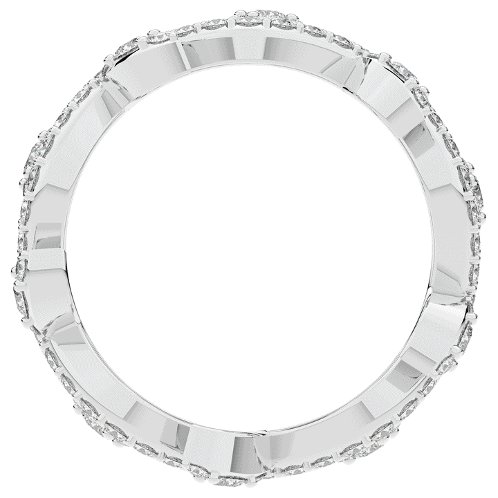 0.80CT.TW ROUND LAB DIAMOND VINE ETERNITY WEDDING BAND - Nazarelle