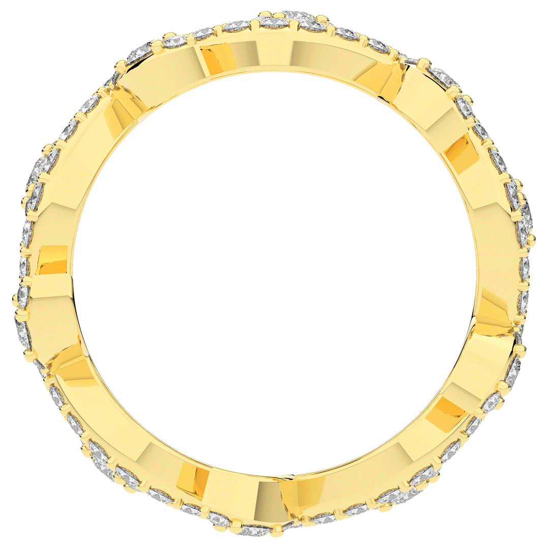 0.80CT.TW ROUND LAB DIAMOND VINE ETERNITY WEDDING BAND - Nazarelle