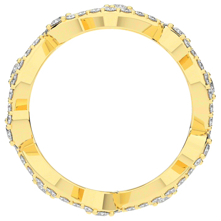 0.80CT.TW ROUND LAB DIAMOND VINE ETERNITY WEDDING BAND - Nazarelle