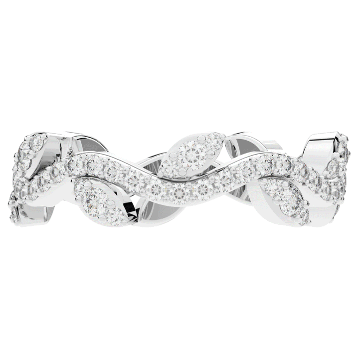 0.80CT.TW ROUND LAB DIAMOND VINE ETERNITY WEDDING BAND - Nazarelle