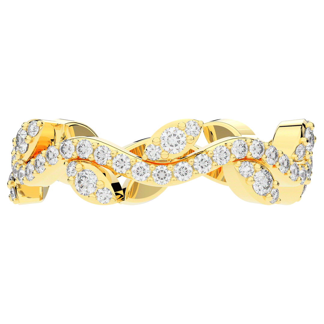 0.80CT.TW ROUND LAB DIAMOND VINE ETERNITY WEDDING BAND - Nazarelle