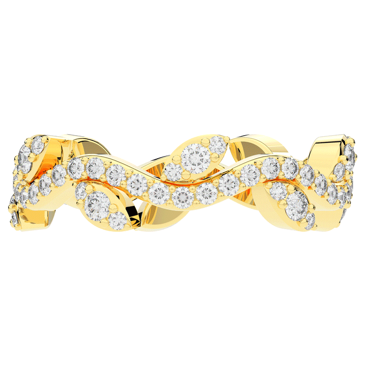 0.80CT.TW ROUND LAB DIAMOND VINE ETERNITY WEDDING BAND - Nazarelle