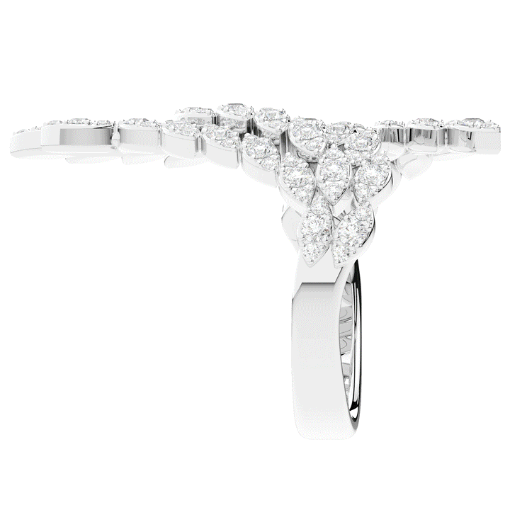 1.10CT.TW FEATHER BYPASS ROUND LAB DIAMOND BAND - Nazarelle