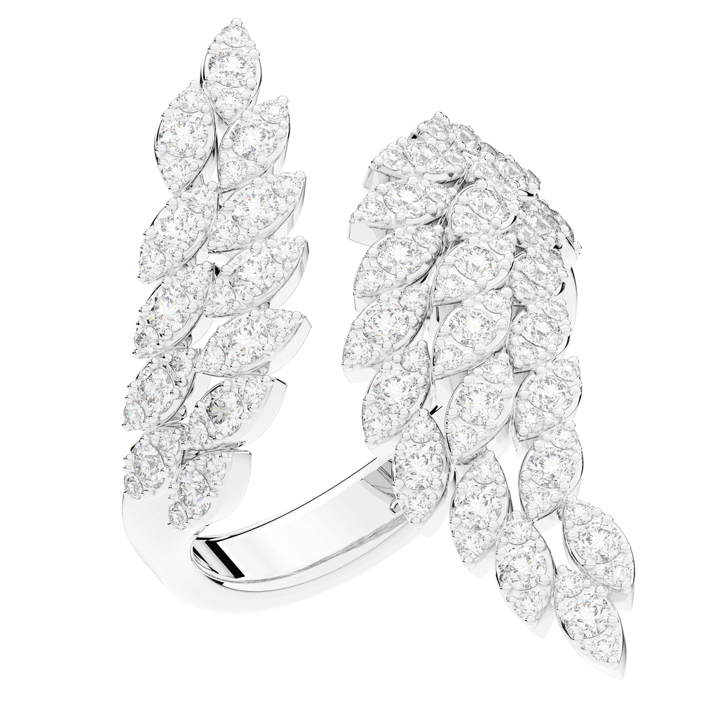 1.10CT.TW FEATHER BYPASS ROUND LAB DIAMOND BAND - Nazarelle